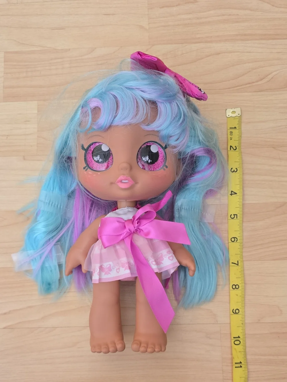 Bella Bow Doll Kindi Kids Fun Time Friends Pre-School 10” with Pink Ribbon